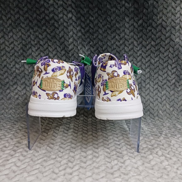 Hey Dude Women's Wendy Funk Louisiana Casual Slip-on Shoes Saints Purple Size 11 - Picture 3 of 9